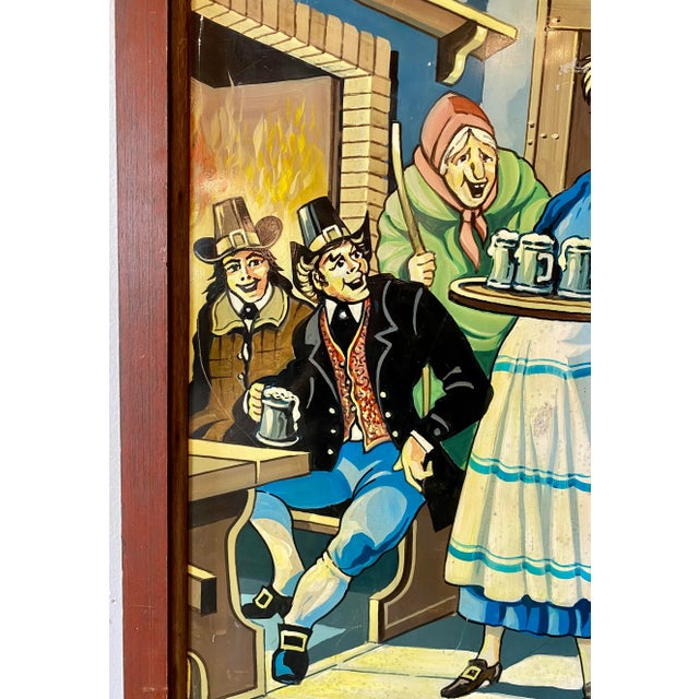 Early 20th Century Original Vintage Double Sided Wood Frame New Hall Lane Pub Sign From the U K For Sale - Image 5 of 10