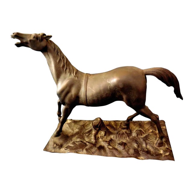 Late 19th Century Paul Edouard Delabriere, French Thoroughbred Race Horse Bronze Sculpture For Sale
