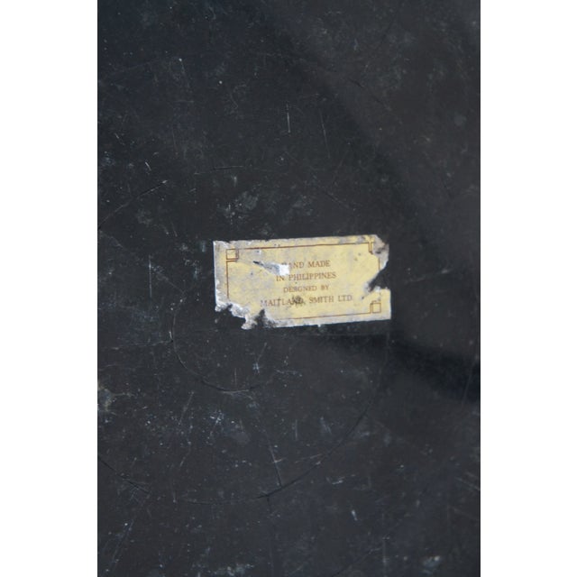 1990s Maitland-Smith French Empire Iron Bronze Figural Maiden Plant Stand Jardinière For Sale - Image 12 of 12