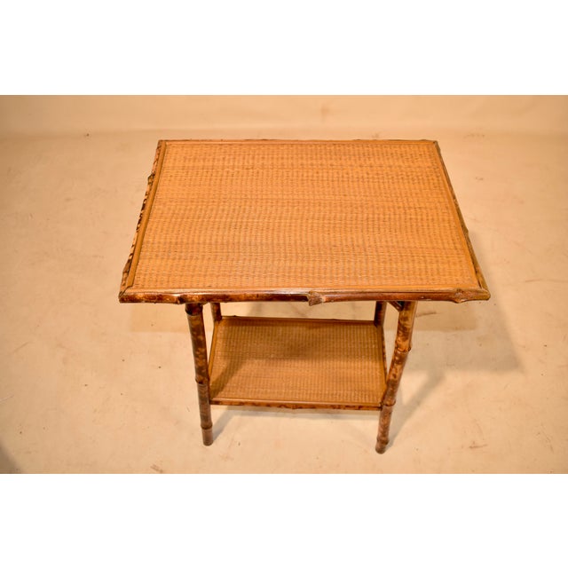 Brown 19th Century Tortoise Bamboo Side Table From France For Sale - Image 8 of 9