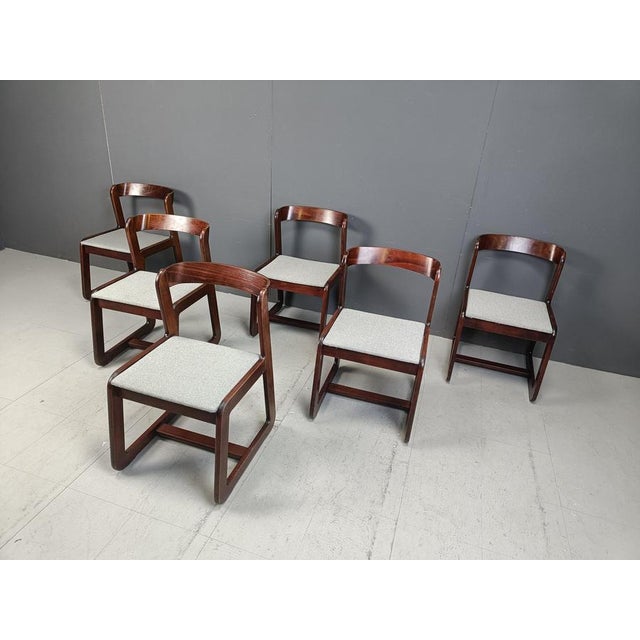 1970s Vintage Dining Chairs by Mario Sabot, 1970s, Set of 6 For Sale - Image 5 of 10