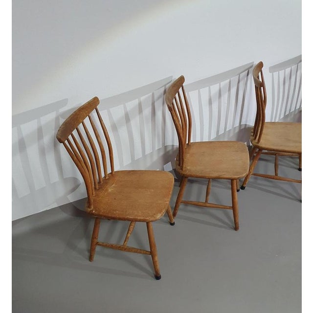 Scandinavian Birch Chairs from Åkerblom, Sweden, Set of 4 For Sale - Image 6 of 18