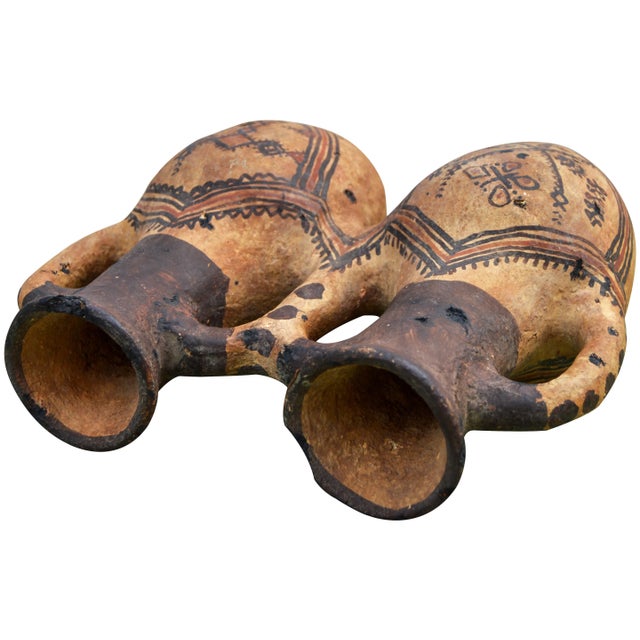 Early 20th Century Early 20th Century Moroccan Berber Water Vessel W/ Handles For Sale - Image 5 of 8
