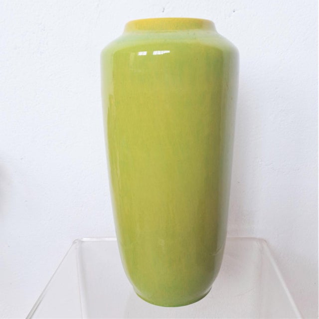 Large Green Ceramic Floor Vase from Scheurich, 1950s For Sale - Image 6 of 6