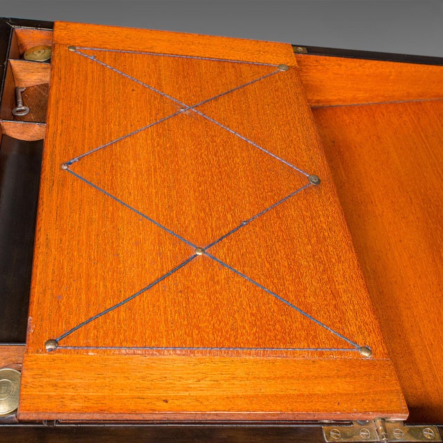 Antique Gentleman’s Correspondence Case, English, Walnut, Writing Slope, Regency For Sale - Image 12 of 12