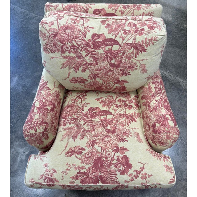 Yellow Hickory Chair for Greenbaum Interiors Toile Upholstered Swivel Chairs - A Pair For Sale - Image 8 of 12