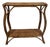 Vintage Rattan and Bamboo Console Table With Curved Legs For Sale