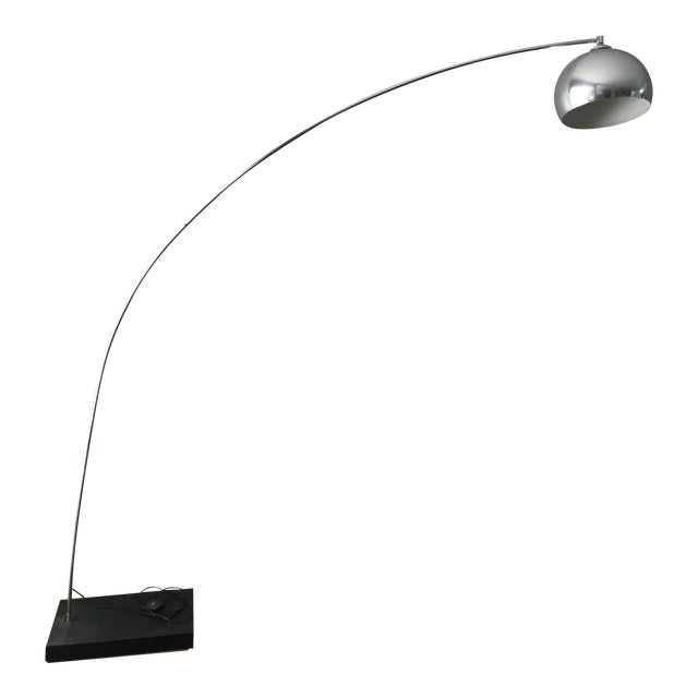 Mid Century Chrome Arc Floor Lamp Chairish