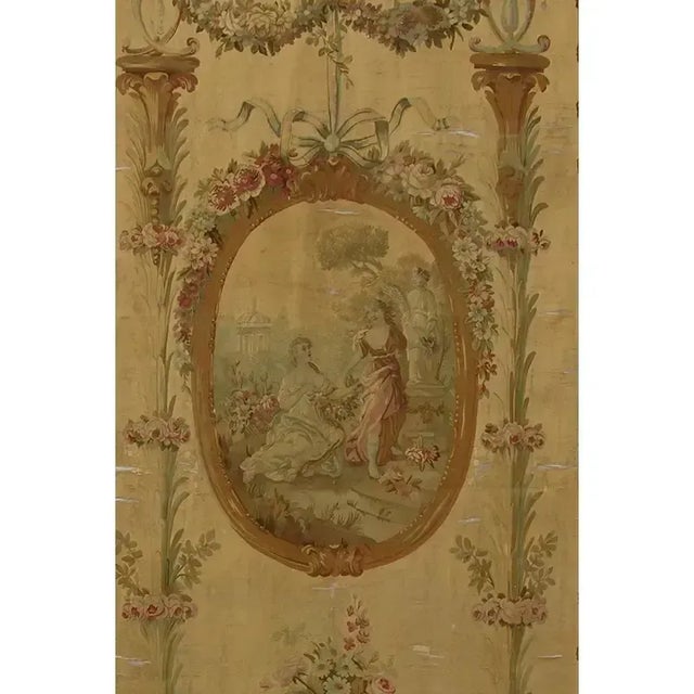 Antique 1920 French Tapestry For Sale - Image 9 of 10