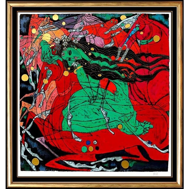 Message us to inquire about custom framing options! (Included for free with every purchase) The artwork is of impressive...