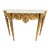 Palladio Style Italian Painted Gilt Marble Top Console Table For Sale
