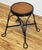 Vintage Ice Cream Parlor Style Twisted Wrought Iron Stool For Sale - Image 4 of 9