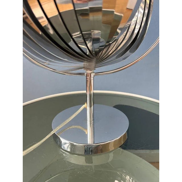 Silver Metal Trumpet Uplighter Cup Table Lamp For Sale - Image 10 of 11