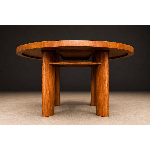 Round Dining Table in Caviúna Wood by Joaquim Tenreiro, Brazil, 1950s For Sale - Image 12 of 18