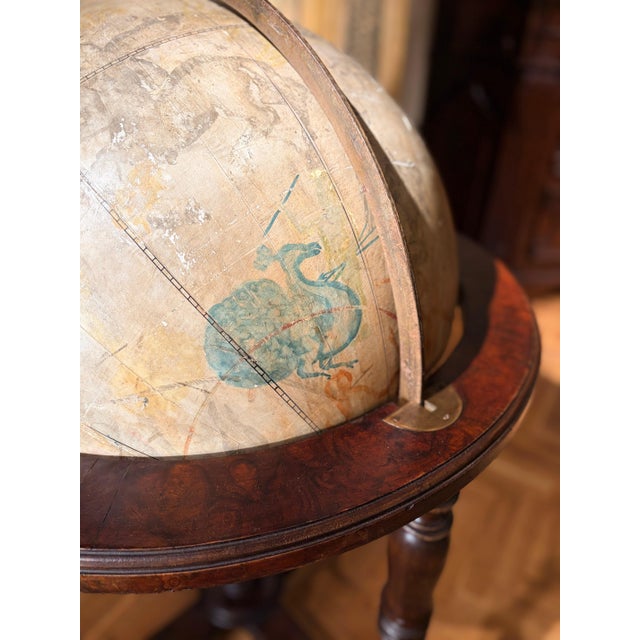 19th Century Antique Italian Celestial Globe on Turned Wood Floor Stand For Sale - Image 17 of 18