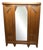 Art Deco Wardrobe in Carved Oak, 1930s For Sale