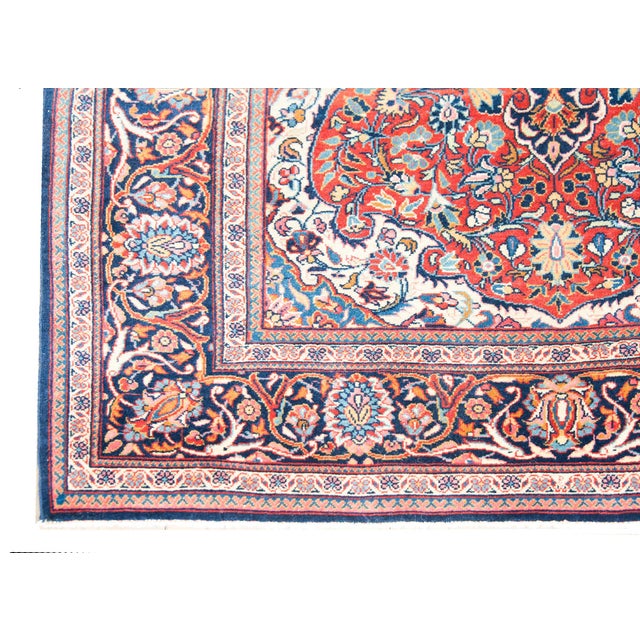 Persian Early 20th Century Persian Kashan Rug For Sale - Image 3 of 15