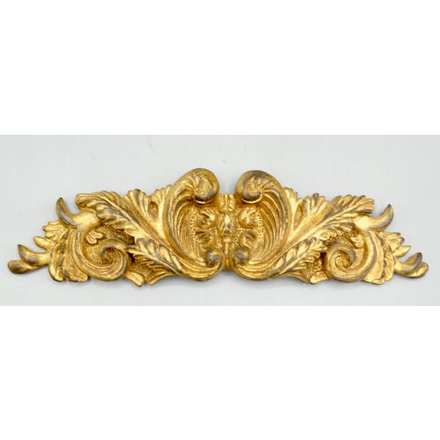 Wood French Hand Carved Giltwood Pediment Architectural Element For Sale - Image 7 of 8