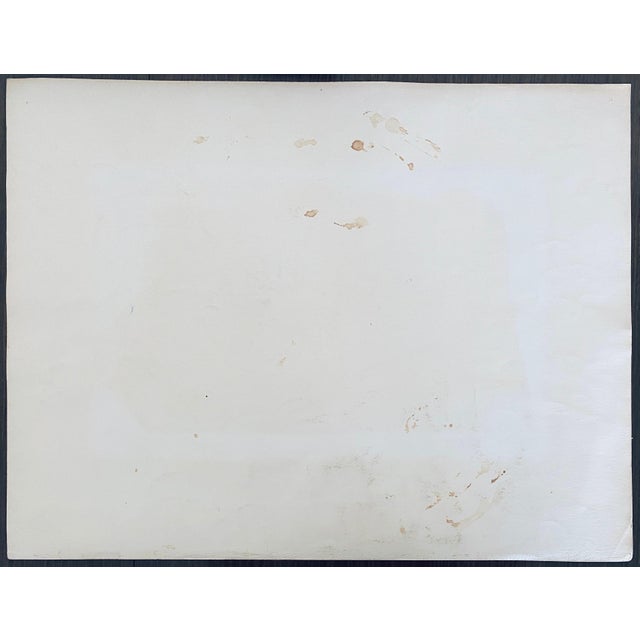 Paper Jean David, Romanian Modernist Gouache Painting Of Buildings And Boats - Jean David For Sale - Image 7 of 8