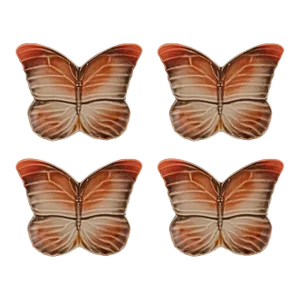 Bordallo Pinheiro Cloudy Butterflies By Claudia Schiffer Bread and Butter Plates, Set of 4