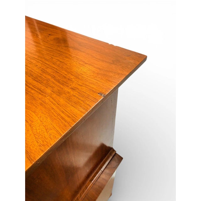 Young Manufacturing Mid Century Walnut Highboy Dresser, Attributed For Sale - Image 12 of 13