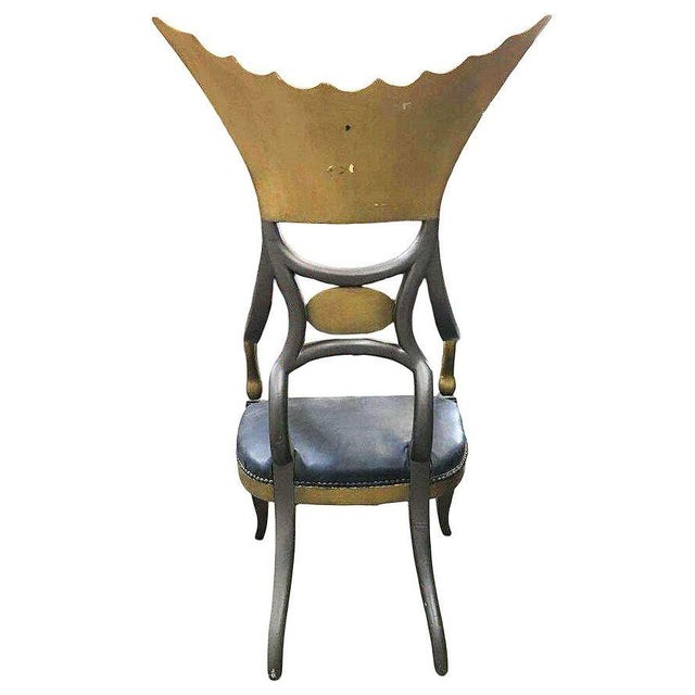1934 Cleopatra Prop Egyptian Throne Chair Used by Claudette Colbert For Sale - Image 4 of 8