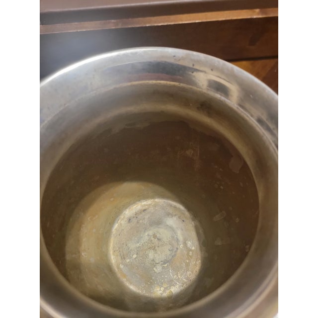 Mid 20th Century Collectible Mbahr Silver Plated Pot With Rope Handles For Sale - Image 5 of 10