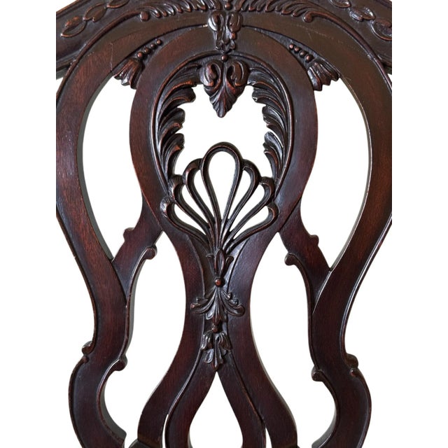 Early 19th Century Chippendale Carved Mahogany Open Armchair For Sale In Dallas - Image 6 of 6