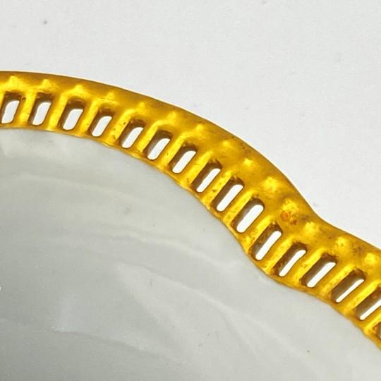 Carl Schumann Arzberg Reticulated Porcelain Bowl 7.5-inch With Gilded Scalloped Edge (Antique, Ca. 1920) Bavaria For Sale In Philadelphia - Image 6 of 12