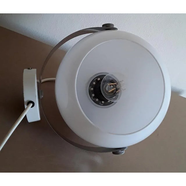Vintage Dutch Wall Lamp with Opaque White Plastic Screen, 1970s For Sale - Image 6 of 10