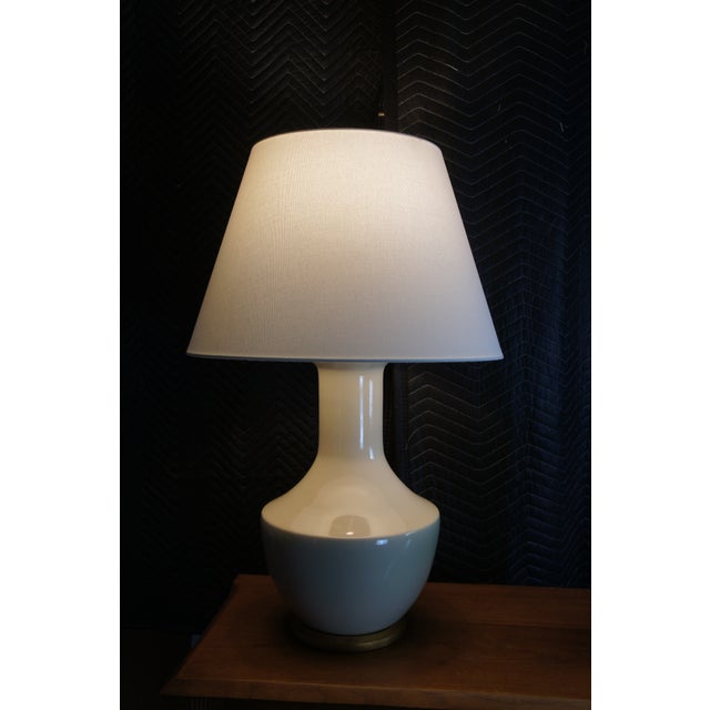 Contemporary 2 Visual Comfort Signature Lambay Coconut Ceramic Table Lamps Boho Chic Modern For Sale - Image 12 of 12