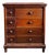 Mid 18th Century Victorian-Style 8-Drawer Wood Chest With Turned Feet For Sale