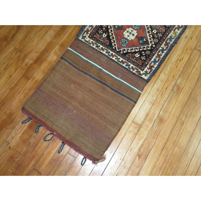 Tribal 19th Century Ghashghai Bagface Trapping Textile Rug For Sale In New York - Image 6 of 6