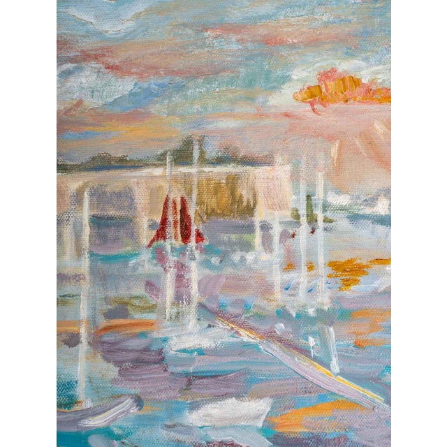The Port, 20th Century, Oil on Canvas For Sale - Image 4 of 6