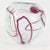 A 1988 hand-blown art glass vase, signed on the bottom by Lewis Haynes. The sculptural, transparent orb form is accented...
