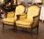 This elegant pair of antique French bergères brings strong presence and refined Louis XVI detailing, highlighted by...