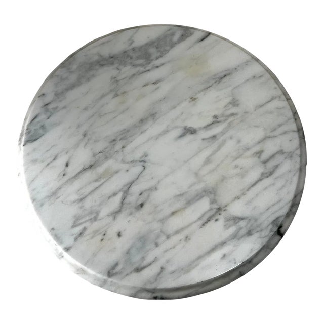 Vintage Italian Postmodern Carrara Marble Lazy-Susan. For Sale