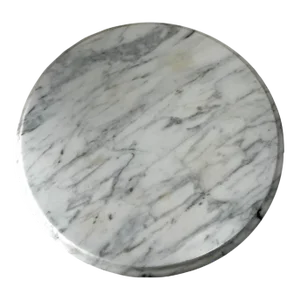 Vintage Italian Postmodern Carrara Marble Lazy-Susan.