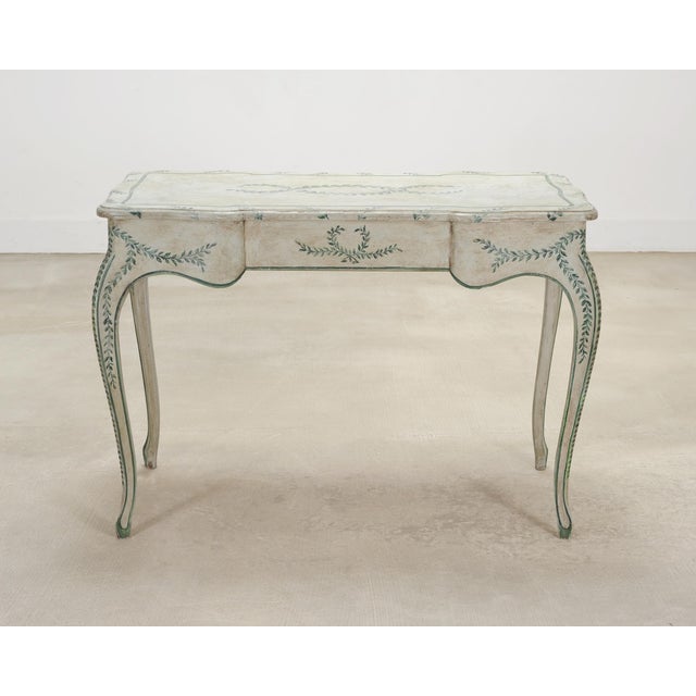 Venetian Painted Country Italian Provincial Writing Table Desk For Sale - Image 18 of 18