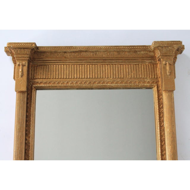Hollywood Regency Vintage Neoclassical Empire-Style Rectangular Wall Mirror For Sale - Image 3 of 13