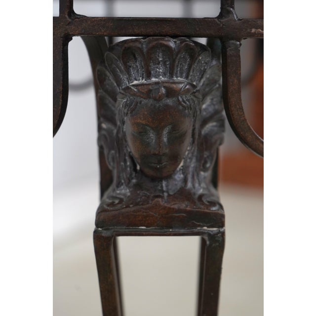 Maitland Smith Attributed Neoclassical Bronze Lamp Table For Sale - Image 11 of 14