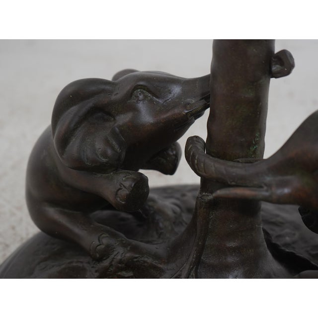 Glass Top Elephant Base Lamp or Occasional Table For Sale - Image 10 of 15