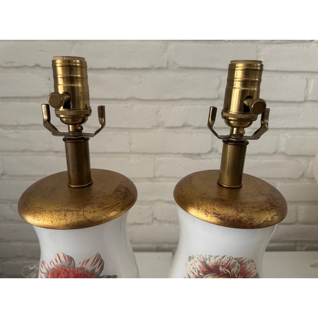 Pair of Adorable Botanical Lamps For Sale In Houston - Image 6 of 7