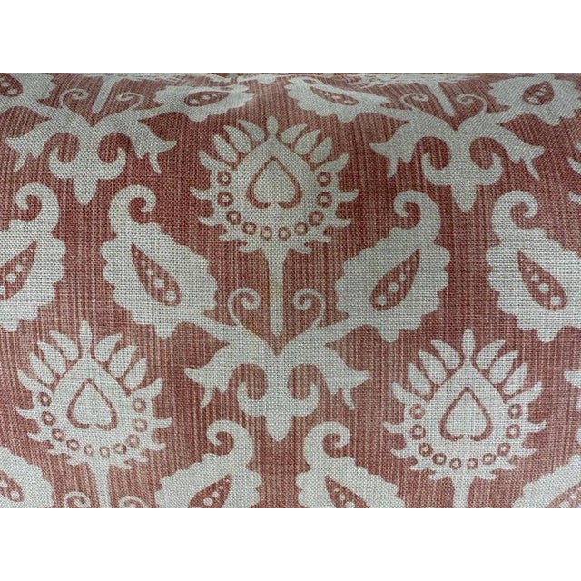 Pair of Contemporary Printed Linen Pillows For Sale - Image 4 of 6