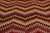 Rug & Kilim 1950s Handwoven Vintage Afyon Kilim Rug in Red Multicolor Chevron Pattern For Sale - Image 4 of 6