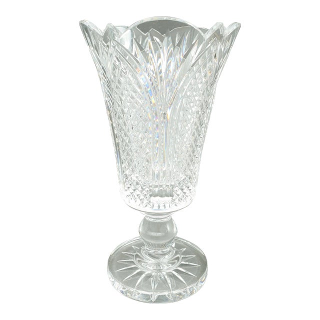 Late 20th Century Waterford Crystal Matter Cutter Piece Signed in Script Vase For Sale