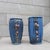 1915 Weller Art Pottery Blue Drapery Pair (2x) of Vases For Sale - Image 9 of 12