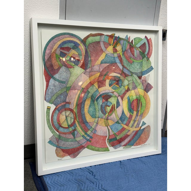 Abstract Jose Lambert Huevos Original Painting, Signed For Sale - Image 3 of 12