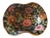 Vintage Henri Bequet Bowl Queregnon Belgium Ceramic Hand Painted Fruit Console For Sale