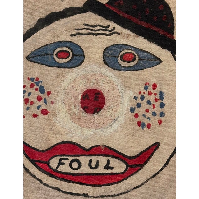 “Shout Out” Foul-Mouthed Clown Carnival Gameboard, Early 20th Century. Exceptional early 20th-century American carnival...